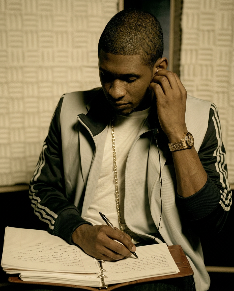 Usher in the studio